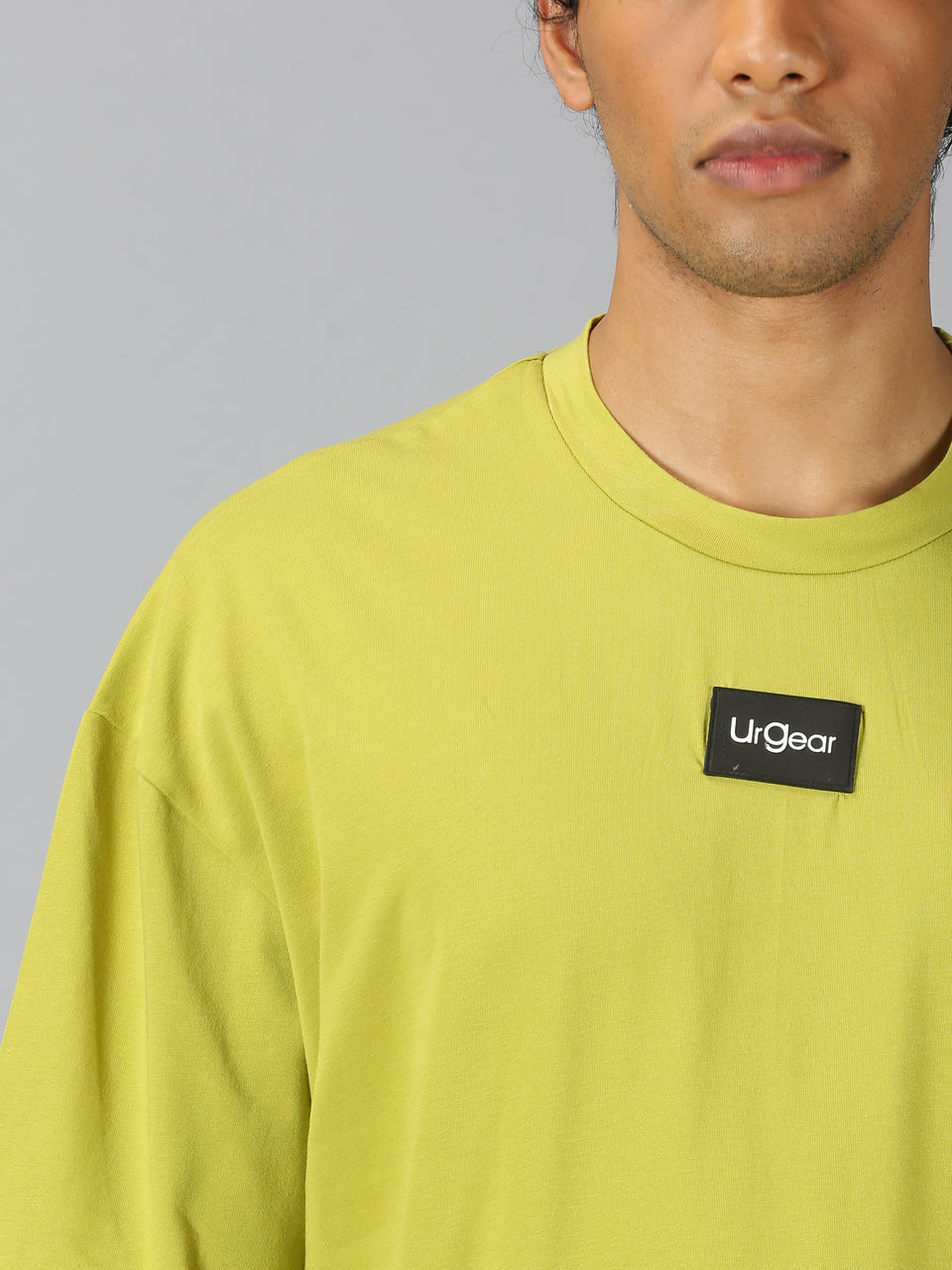 Men Green logo Printed Crew neck T-shirt