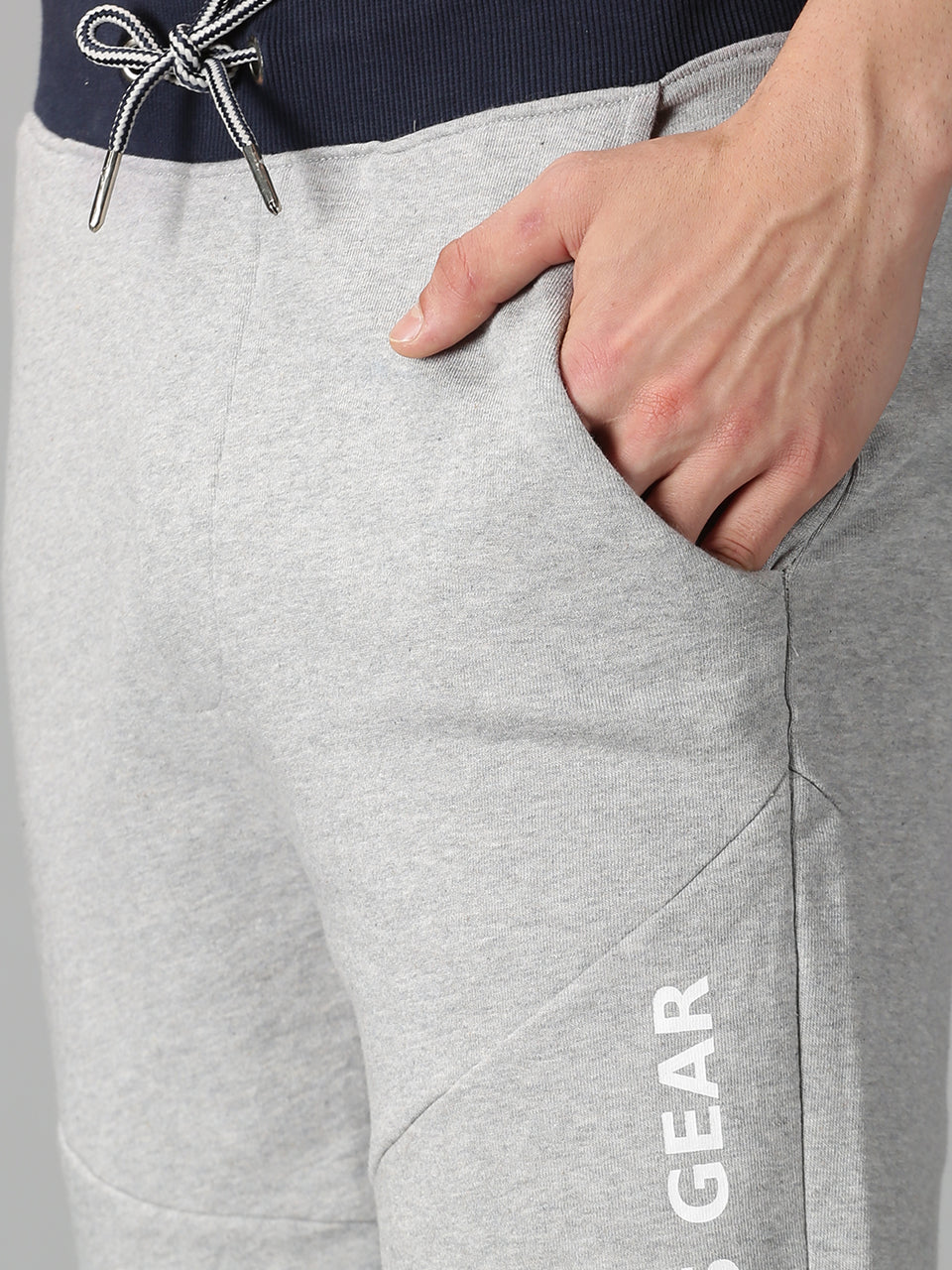 Men Grey Solid Organic Cotton Stretchable Regular Fit Basic Shorts