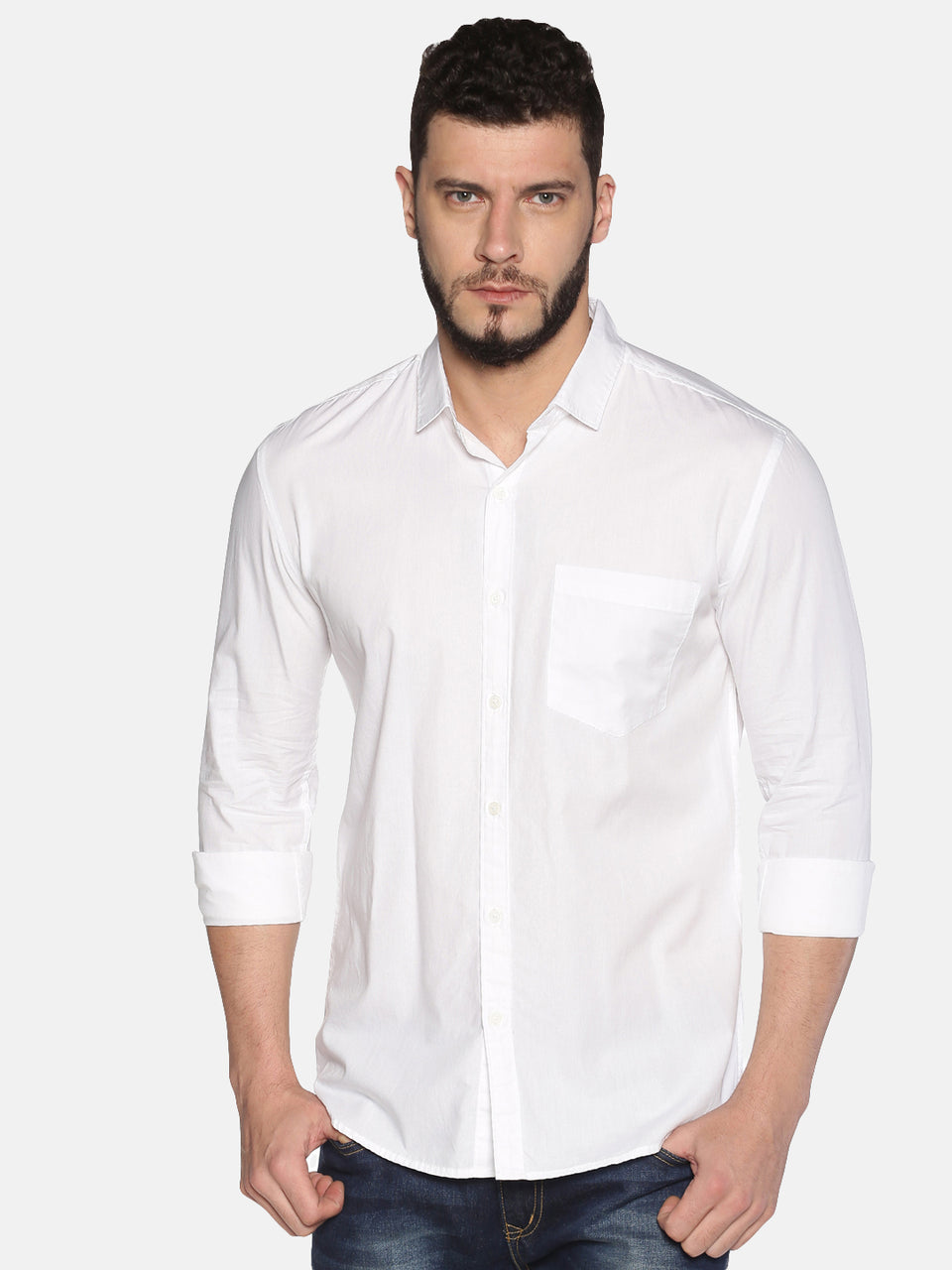 Buy online Mens Solid Casual Shirt from shirts for Men by Showoff for ₹939  at 70% off | 2024 Limeroad.com