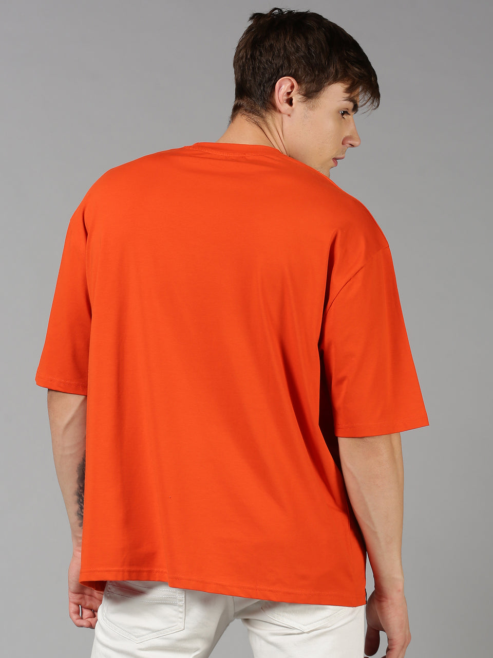 Buy mens plain orange oversized t-shirts online india - urgear – UrGear
