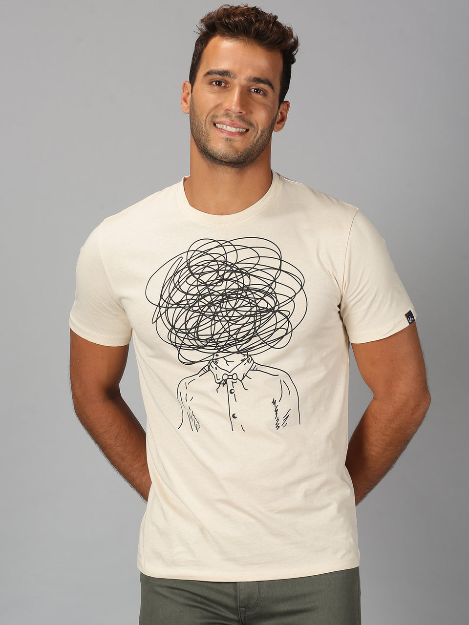 Men Round Neck Printed T-Shirt