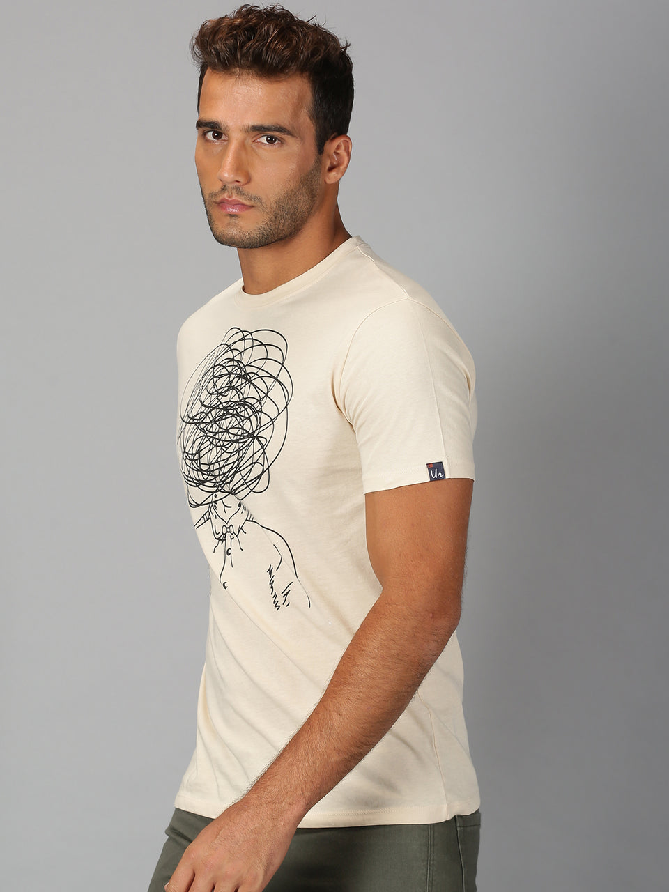 Men Round Neck Printed T-Shirt