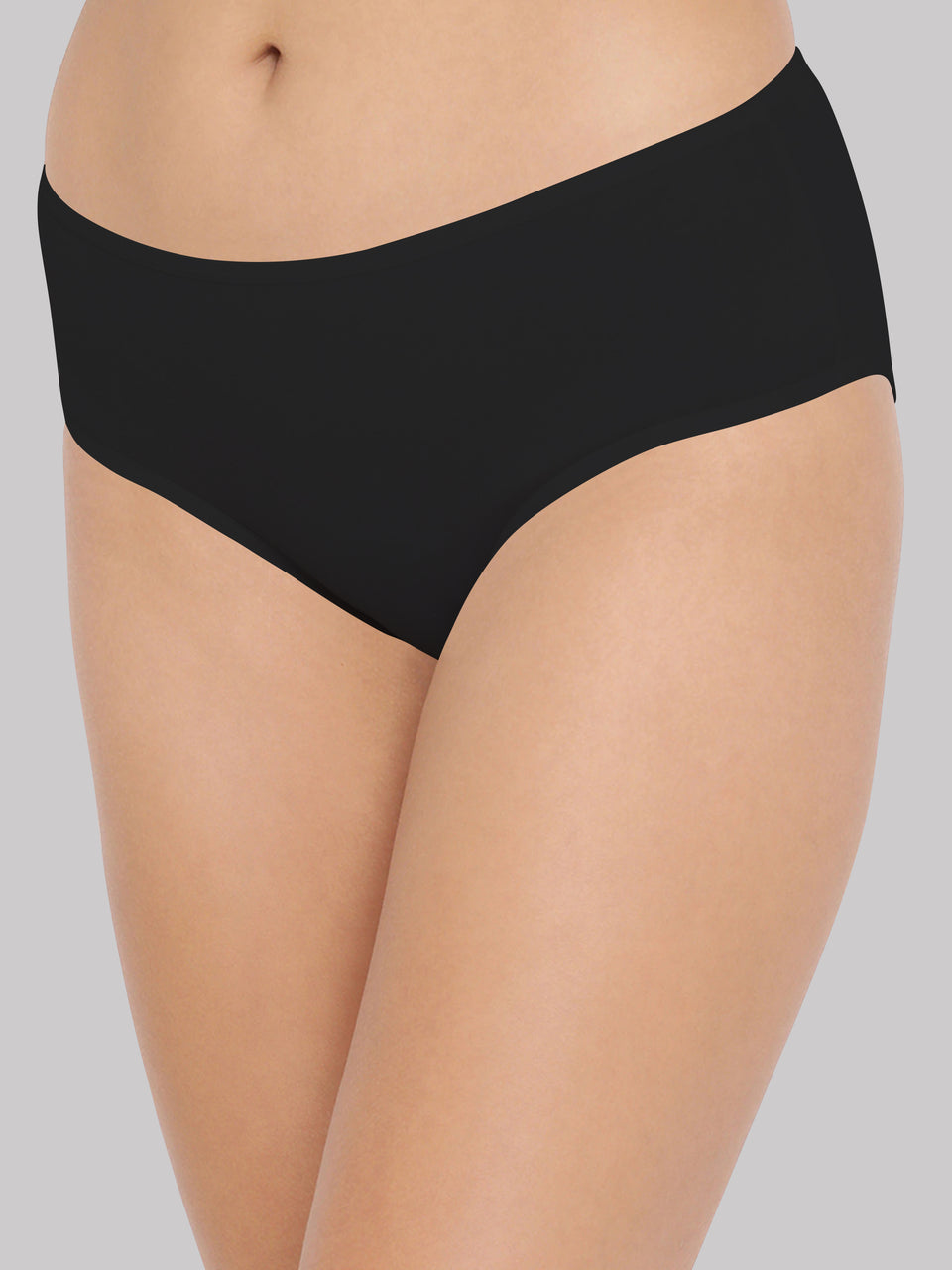 Women Black Solid Regular Panties