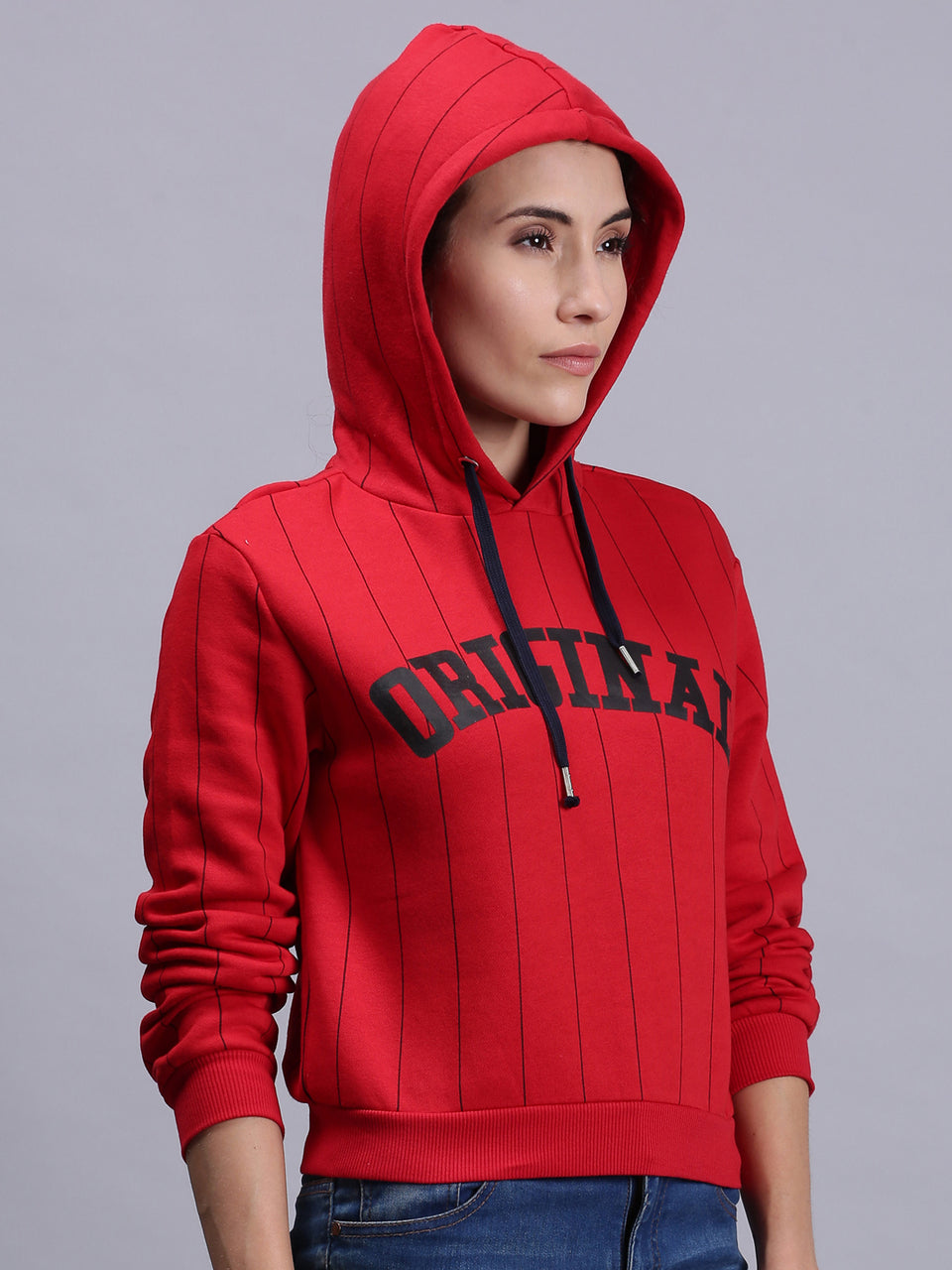 Womens red deals sweatshirt hoodie