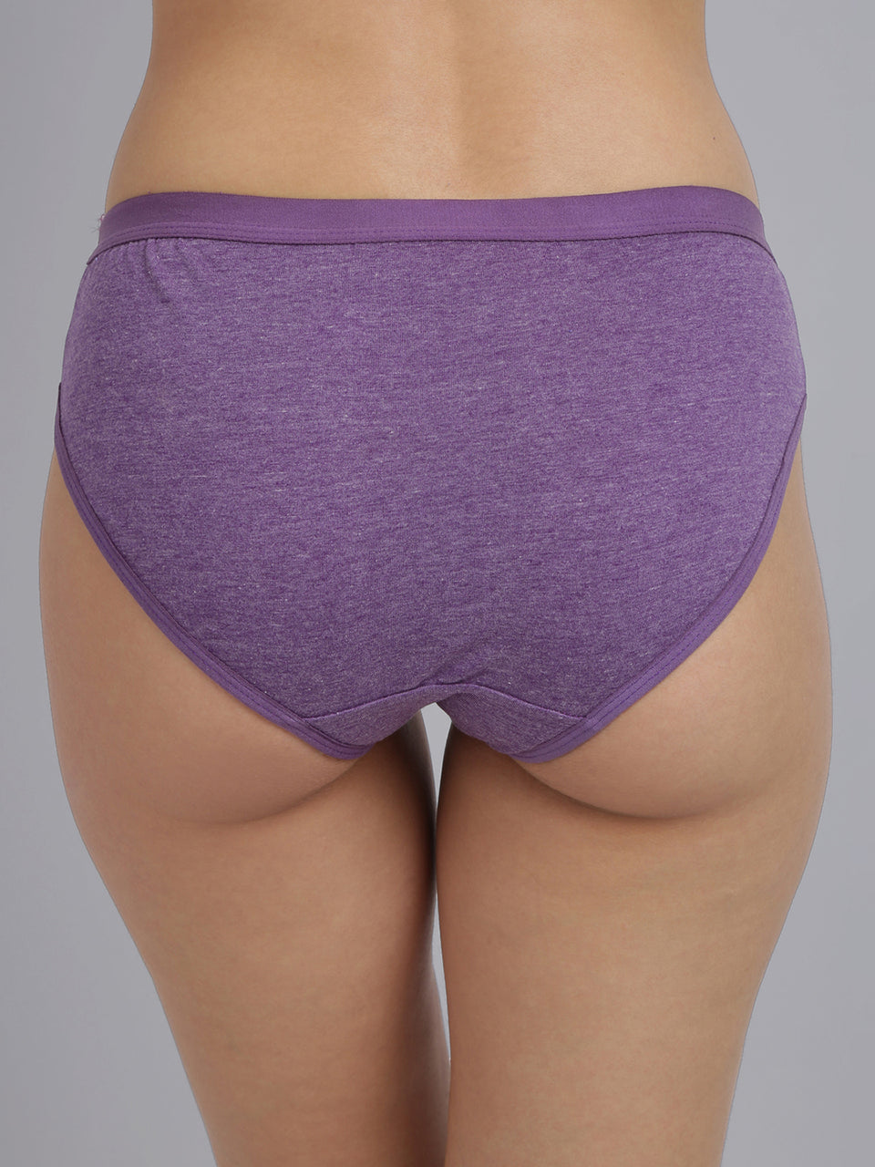 women purple solid cotton panties