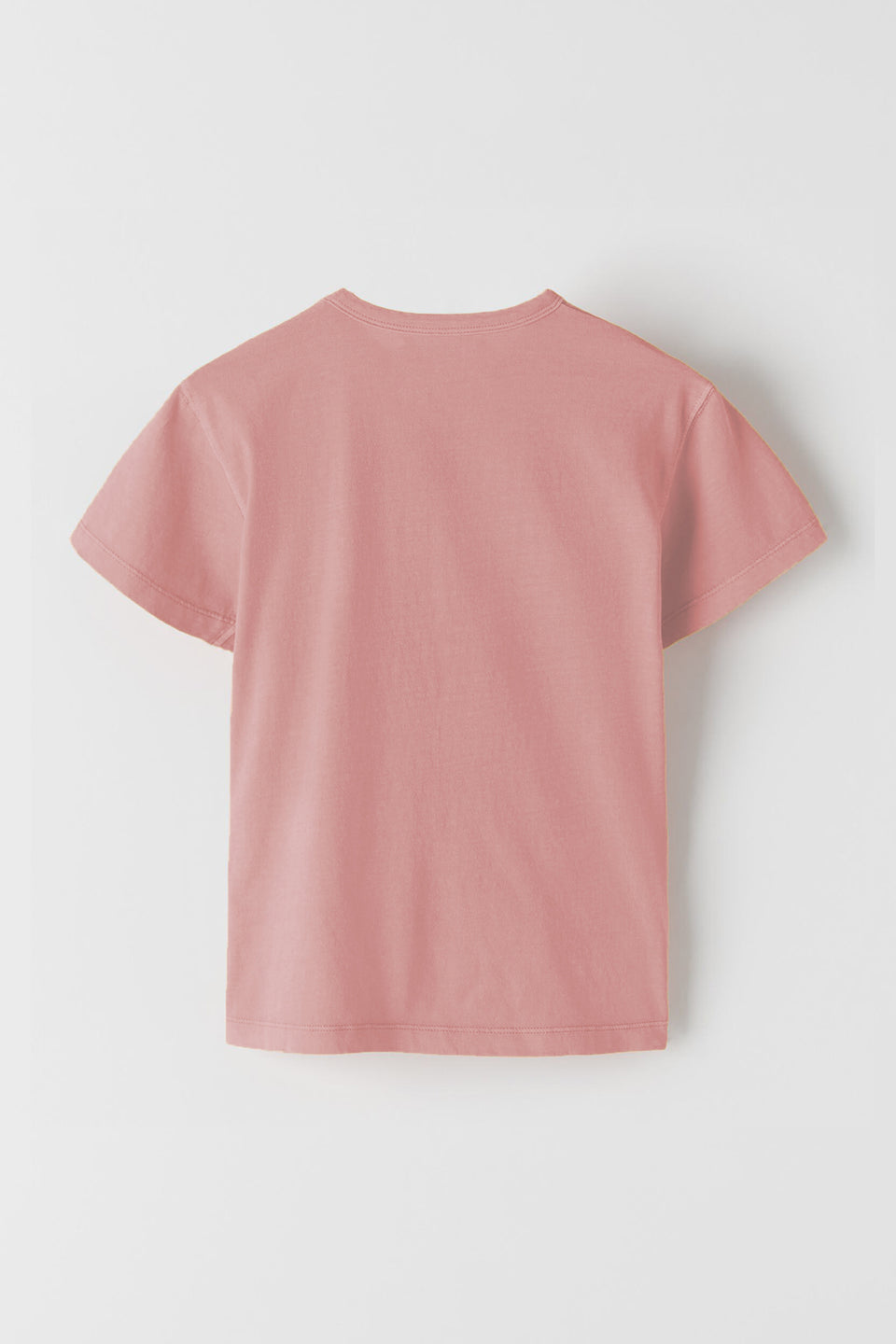 boys solid light pink round neck t-shirt