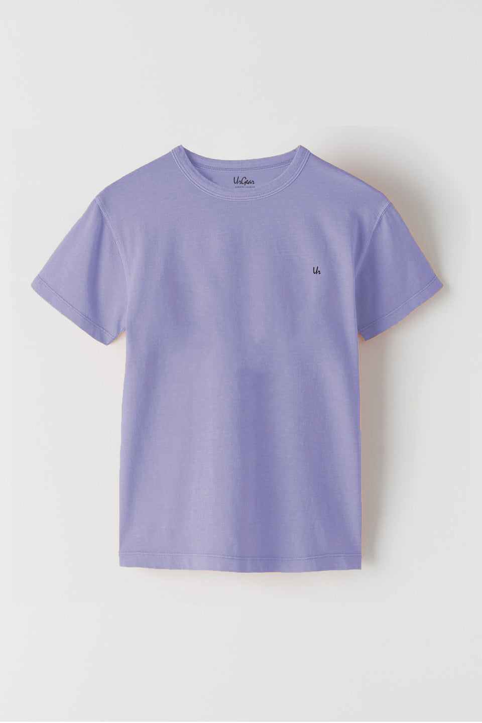 boys solid light purple round neck t-shirt