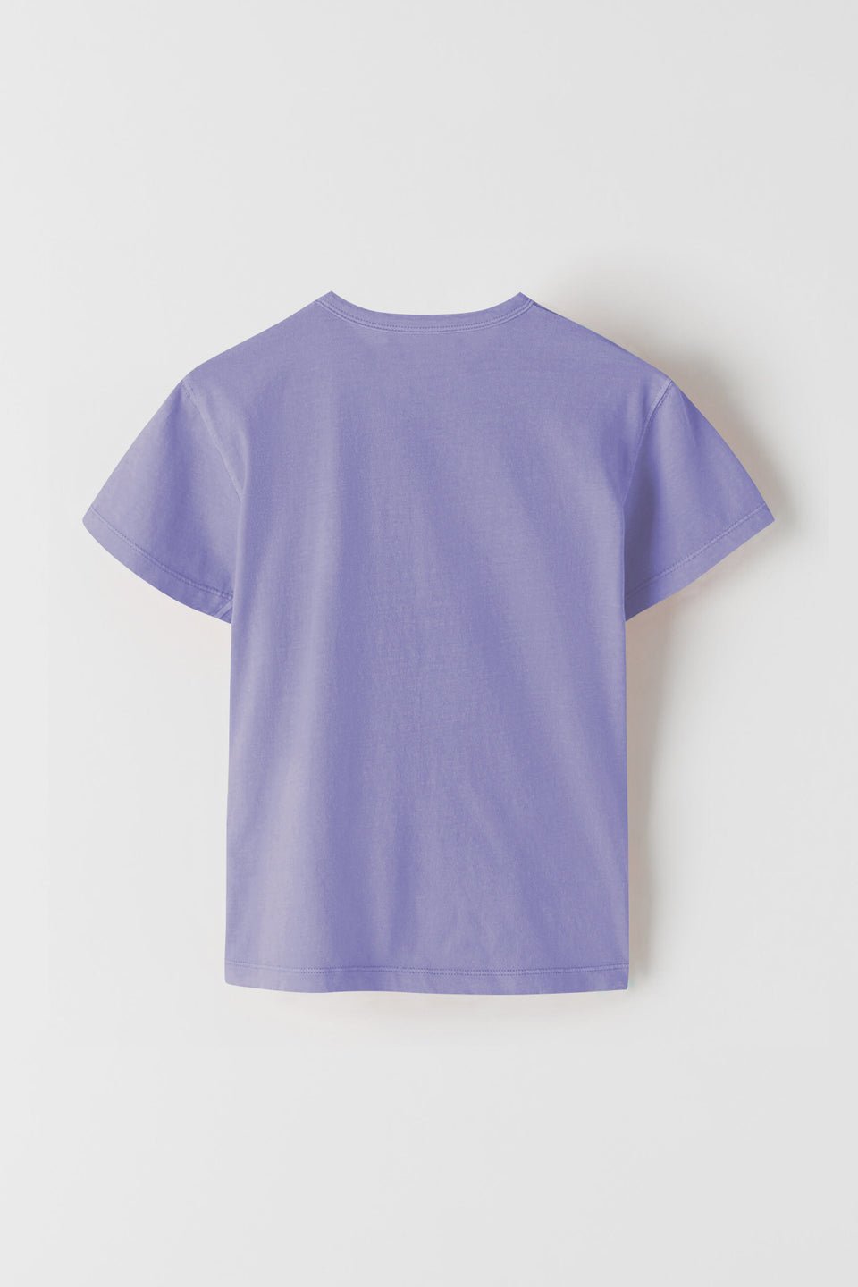 Kids Boys & Girls Purple Solid Pure Cotton Casual T-Shirt