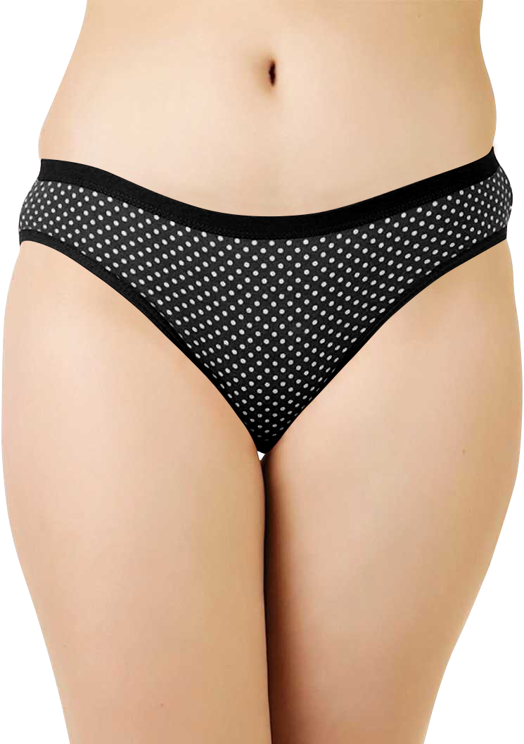 Women Printed Regular Panties Combo Pack of 3(Black,Pink,Skyblue)